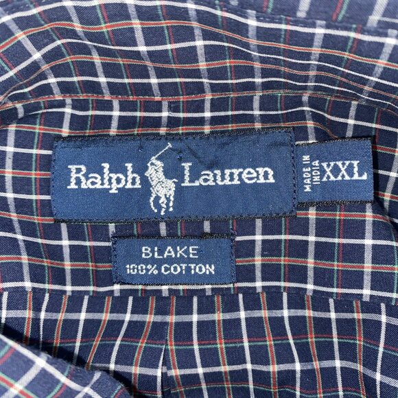 VTG Ralph Lauren Blake Men’s XXL 2 Ply multicolor Purple Gingham check - Picture 7 of 7